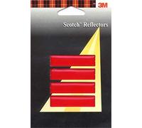 4R Quattroerre.it 1653 Set Sticker Rifrangenti 3D Rettangoli, Rosso, Set di 4