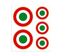 4R Quattroerre.it 32109 Adesivo Stickers Coccarda Italia, 14 x 16 cm