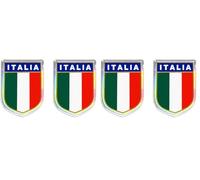 4R Quattroerre.it - 458 - Adesivo Scudetto Italia 3D, 2 Pezzi, 22 x 34 mm (Confezione da 2)