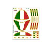 4R Quattroerre.it - 5001 - Kit Decorazioni Tricolore Italia Adesivi per Moto, 13,5 x 16 cm