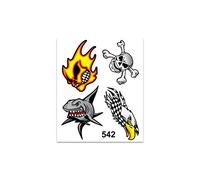 4R Quattroerre.it 542 Adesivi Sticker Shark-Teschio-Tibie, 10 x 12 cm