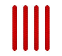 4R Quattroerre.it - 5511 - Strisce Adesive Rifrangenti per Bauletti Moto, Rosso, 4 Pezzi, 20 x 240 mm