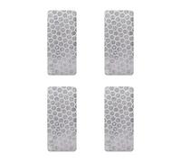 4R Quattroerre.it 5550 Stickers Diamond Refractive Flat Rettangolo Bianco 4 Pezzi