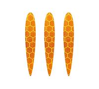 4R Quattroerre.it 5561 Adesivi Rifrangenti Arrows Diamond Flat, Arancione, Set di 3