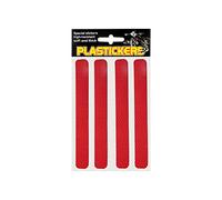 4R Quattroerre.it - 5726 - Strisce Rifrangenti per Plastiche Moto, Rosso, 19,2 x 9,5 cm