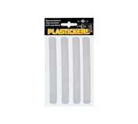 4R Quattroerre.it - 5727 - Strisce Rifrangenti per Plastiche Moto, Bianco, 19,2 x 9,5 cm
