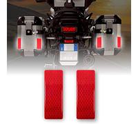 4R Quattroerre.it - 5750 - Rifrangenti Adesivi 3D per Bauletti Moto, Rosso, 2 Pezzi, 4 x 10 cm