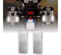 4R Quattroerre.it - 5751 - Rifrangenti Adesivi 3D per Bauletti Moto, Bianco, 2 Pezzi, 4 x 10 cm