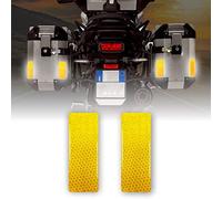 4R Quattroerre.it - 5752 - Rifrangenti Adesivi 3D per Bauletti Moto, Giallo, 2 Pezzi, 4 x 10 cm