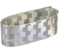 4R Quattroerre.it - 5759 - Rotolo Rifrangente Adesivo per Bauletti Moto Omologato, Bianco, 5 x 100 cm