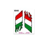 Adesivi Stickers Standard Bandiera Italia Lacerata 4r