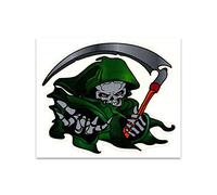 4R Quattroerre.it 6098 Adesivi Sticker Morte con Falce, 10 x 12 cm