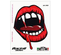 4R Quattroerre.it 6112 Adesivi Sticker Bocca Vampiro, 10 x 12 cm