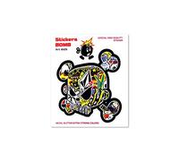 4R Quattroerre.it 6125 Adesivi Sticker Bomb Teschio, 10 x 12 cm