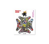 4R Quattroerre.it 6139 Adesivi Sticker Bomb Croce, 10 x 12 cm