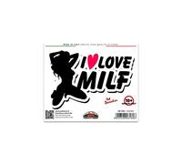 4R Quattroerre.it 6160 Adesivi Sticker I Love Milf, 10 x 12 cm