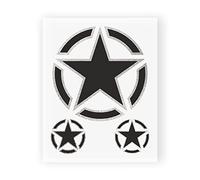 4R Quattroerre.it - 6326 - Adesivi Sticker Stella Militare, 10 x 12 cm