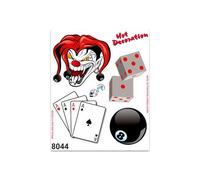 4R Quattroerre.it 8044 Adesivi Sticker Joker Dadi Carte Biglia 8