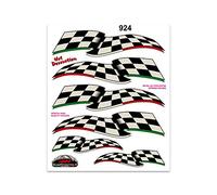 4R Quattroerre.it - 924 - Adesivi Sticker Bandiera a Scacchi Italia, 20 x 24 cm
