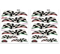 4R Quattroerre.it - 924 - Adesivi Sticker Bandiera a Scacchi Italia, 20 x 24 cm (Confezione da 2)