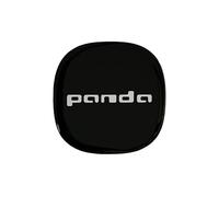 Adesivi 3D Copricerchi Compatibili con Fiat Panda, Diametro 52 mm, Nero, 4 pz