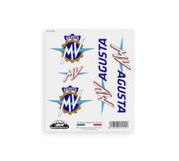 4R Quattroerre.it Adesivi per Moto MV Agusta - Set 5 Sticker Presagomati, Resistenti ad Acqua e Raggi UV, Made in Italy, Licenza Ufficiale, Foglio 160 x 135 mm