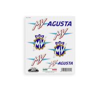4R Quattroerre.it Adesivi per Moto MV Agusta - Set 6 Sticker Presagomati, Resistenti ad Acqua e Raggi UV, Made in Italy, Licenza Ufficiale, Foglio 160 x 135 mm