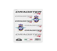 4R Quattroerre.it Adesivi per MV Agusta Dragster RR - Set 8 Sticker Presagomati, Resistenti ad Acqua e Raggi UV, Made in Italy, Licenza Ufficiale, Foglio 160 x 135 mm