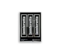 4R Quattroerre.it Adesivi per Scooter Lambretta - Set 3 Sticker Pre-Sagomati, Stampa su Supporto Cromato HQ, Resistenti ad Acqua e Raggi UV, Made in Italy, Licenza Ufficiale, Foglio 94 x 131 mm