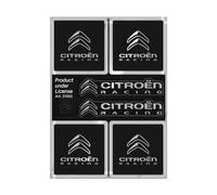 4R Quattroerre.it Adesivi Ufficiali Compatibili con Citroen Racing, 6 Loghi, Nero
