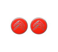 4R Quattroerre.it Adesivo 3D Logo Compatibile con Citroen, Rosso, Set di 2, 12 mm