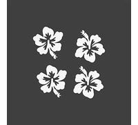 4R Quattroerre.it Adesivo Rifrangente Fiore (Bianco)