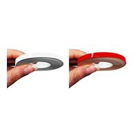 4R Quattroerre.it Bundle 10466 Trim Stripes Strisce Adesive per Auto, Bianco, 5 mm x 10 mt 10467 Trim Stripes Strisce Adesive per Auto, Rosso, 5 mm x 10 mt