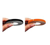 4R Quattroerre.it Bundle 10468 Trim Stripes Strisce Adesive per Auto, Nero, 5 mm x 10 mt 10473 Strisce Adesive per Auto KTM Arancione, 5mm x 10mt