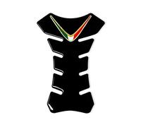 4R Quattroerre.it Paraserbatoio Tank Pad Adesivo 3D per Moto Trasparente con Fregio Italia, 19 x 13 cm