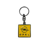 4R Quattroerre.it Portachiavi per Auto Compatibile con Opel, in Metallo, Resistente e Duraturo, Chiusura con Anello, Ideale come Regalo, 90 x 35 mm (Giallo)