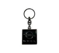4R Quattroerre.it Portachiavi per Auto Compatibile con Opel, in Metallo, Resistente e Duraturo, Chiusura con Anello, Ideale come Regalo, 90 x 35 mm (Nero)
