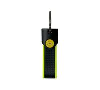 4R Quattroerre.it Portachiavi per Auto Compatibile con Opel, Resistente e Duraturo, Chiusura con Anello, Ideale come Regalo, 90 x 20 mm (Giallo Fluo Logo Giallo)