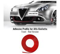 4R Quattroerre.it - Profilo Adesivo per DAM Paraurti Alfa Giulietta, Rosso, Anteriore