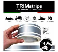4R Quattroerre.it 10531 Trim Stripes Strisce Adesive per Auto, Argento, 3F 50 mm x 10 mt