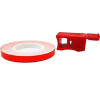 Wheel Stripes Strisce Fluorescenti per Cerchi Moto con Applicatore, Rosso, 5 mm x 6 mt