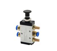 4R210-08 3R210-08 Interruttore di controllo pneumatico a 2 vie, 3 porte, 5 posizioni, push and pull, valvola di inversione manuale con raccordi(4R210-08,With 6mm Fitting)