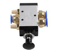 4R210-08 Valvola pneumatica Push Pull 5 vie 2 Pos 1/4" BSPT con silenziatore e connettori per sistemi di controllo dell'aria, interruttore manuale, maniglia a leva, struttura in metallo e plastica