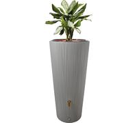 4rain VASO DECOR 2in1 serbatoio per pioggia 220 L, grigio zinco