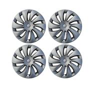 4Set Copriruota Compatibile Con Tesla Modello Y Juniper 2025 19 Pollici Crossflow Pneumatico Sostituzione Copricerchio Completo Accessori Coprimozzo(A-Gun Grey)