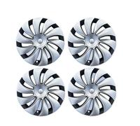 4Set Copriruota Compatibile Con Tesla Modello Y Juniper 2025 19 Pollici Crossflow Pneumatico Sostituzione Copricerchio Completo Accessori Coprimozzo(A-Sliver Black)