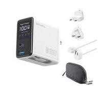4smarts Caricabatterie GaN Flex Screen AI 100W 2 USB-C+1 USB-A, bianco