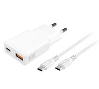 4smarts Netzladegerät PDPlug Slim Duos GaN 1C und USB-C Kabel 541509