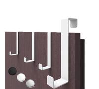4smile Appendiabiti da Porta in Bianco, Set da 4 Pezzi - Ganci in Acciaio Inox - Durevole Gancio Porta, Pratico Attaccapanni Adatto ad Ogni Luogo