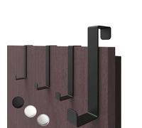 4smile Appendiabiti da Porta in Nero, Set da 4 Pezzi - Ganci in Acciaio Inox - Durevole Gancio Porta, Pratico Attaccapanni Adatto ad Ogni Luogo